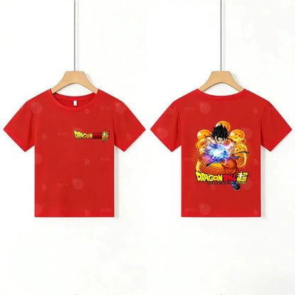 Kids T-Shirt Dragon Ball Goku & Great Ape Print Cartoon Anime Themed Casual Cotton Tee for Boys Girls