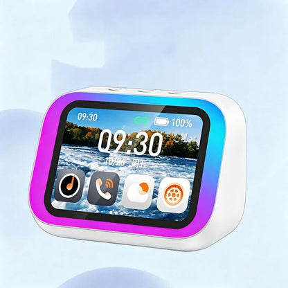 AI Voice Assistant Bluetooth Speaker With RGB Color Lighting Alarm Clock LED Screen Weather Clock Display Electronic Speaker by All Mart Bristol Ltd