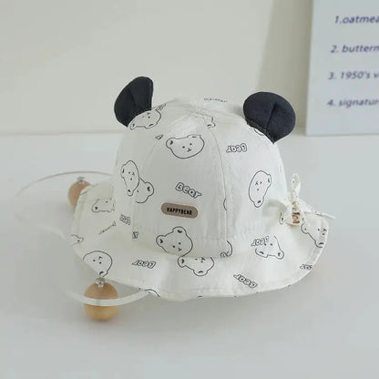 Cartoon Baby Fisherman Hat Cute Children Sunshade Basin Cap 3-12Month Infants Bowl Caps Soft Cotton Toddler Sunscreen Visors by All Mart Bristol Ltd