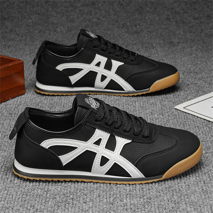 Pu'er Agan Men's Shoes Casual Flat Leather Dequn Shoes Spring 2026 New Trend Brand High-End Sensation White Sneakers by All Mart Bristol Ltd