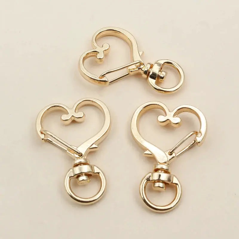 10pcs 35x24mm Heart Snap Hook Trigger Lobaster Clasp Clips Buckles For Keychain DIY Jewelry Making Accessories Findings by All Mart Bristol Ltd