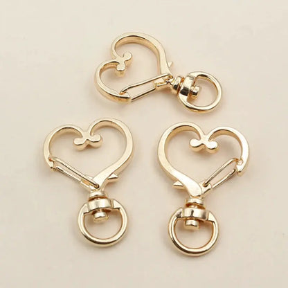 10pcs 35x24mm Heart Snap Hook Trigger Lobaster Clasp Clips Buckles For Keychain DIY Jewelry Making Accessories Findings by All Mart Bristol Ltd