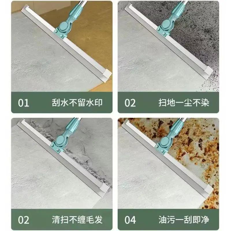 Toilet Bathroom Toilet Wiper Magic Broom Sweeping Silicone Artifact Ground Scraping Floor Cleaning Household Mop by All Mart Bristol Ltd