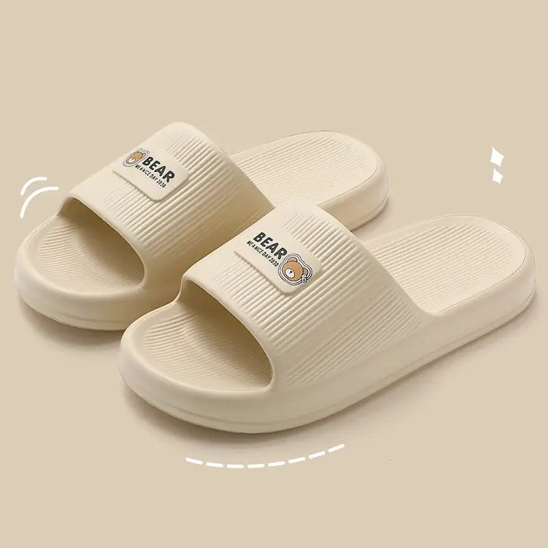 Lightweight Soft Sole Home Slippers Women Indoor Comfortable Platform Cloud Slippers Woman Non Slip Couple Bathroom Slides Shoes by All Mart Bristol Ltd