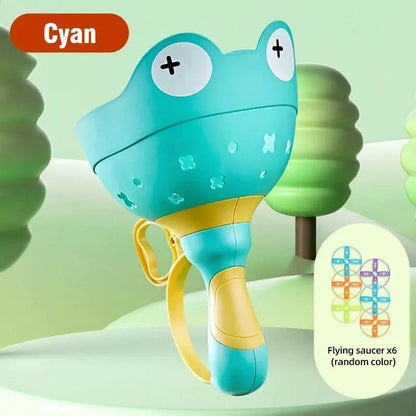 Flying Saucer Disc Launcher Kids Flying Toys Pull String UFO Throw Catch Outdoor Sport Propeller Children Toys Gift for Boy Girl by All Mart Bristol Ltd