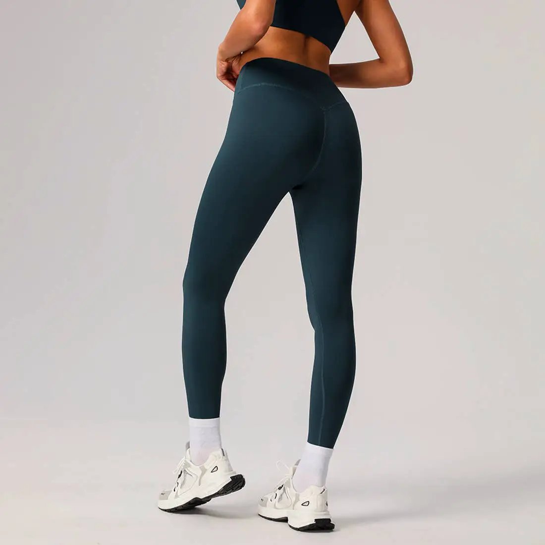 Women’s Seamless-Front Classic Sport Leggings – Navy by Me & I