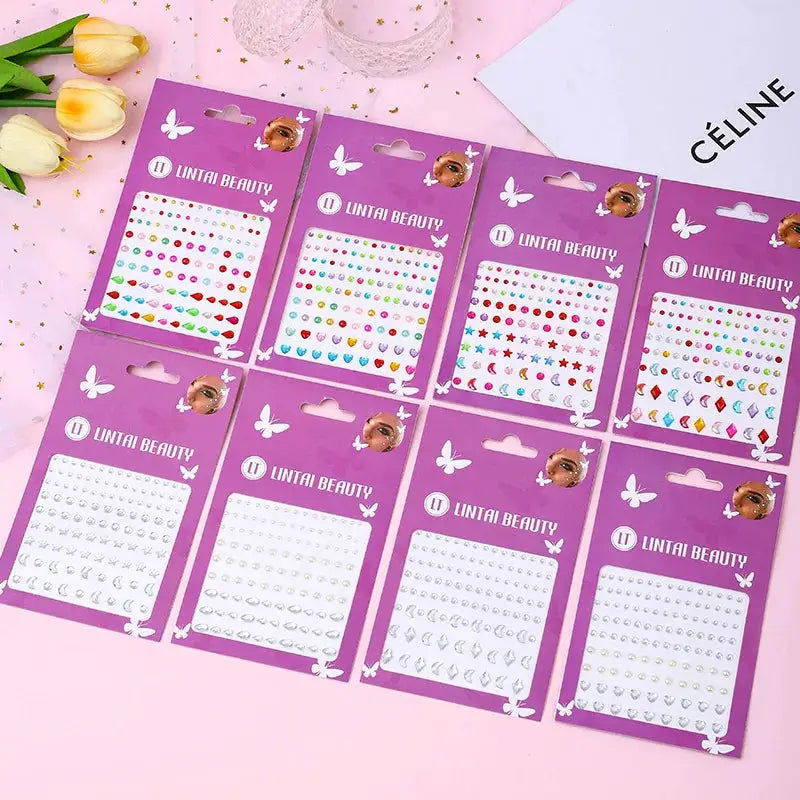 Hot Selling Face Gems Stickers Self Adhesive Waterproof Teardrop Rhinestones for Party Makeup Nail Art Beauty Supplies by All Mart Bristol Ltd