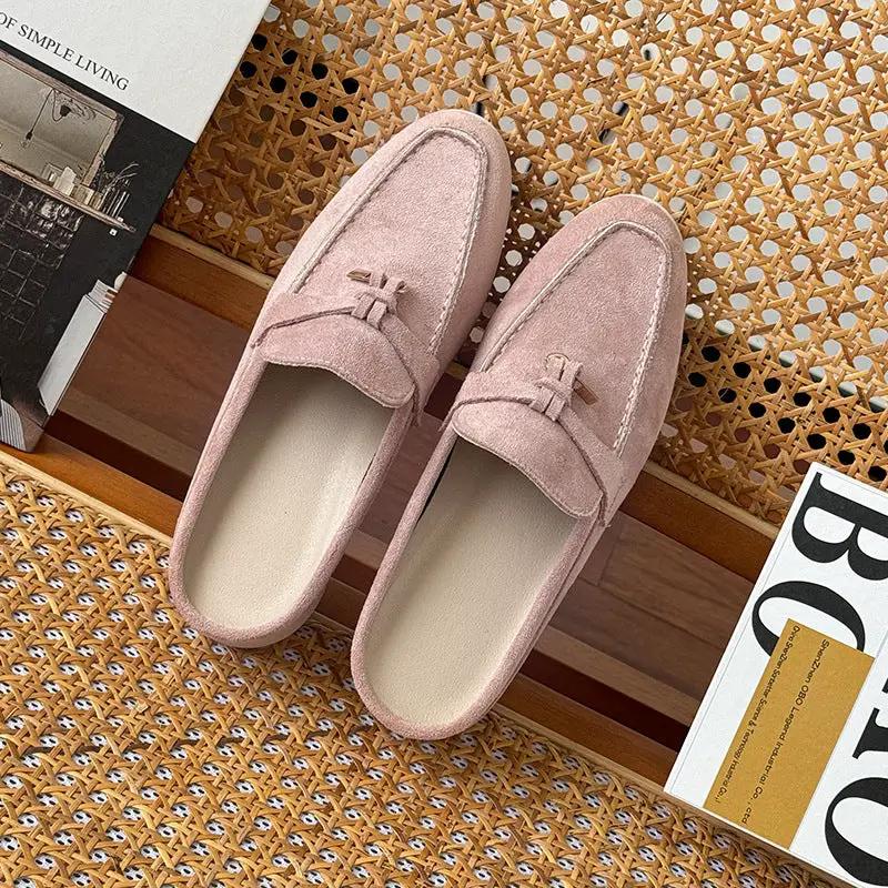 Tasseled Hidden-Heel Closed-Toe Half Slippers For Women by Dropshipman