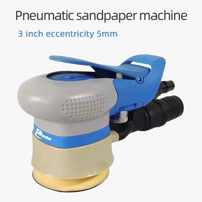 PANDAS Handheld 3 Inch Pneumatic Sandpaper Machine 6 Hole Point Repair Eccentric 5MM Grinding Disc by All Mart Bristol Ltd