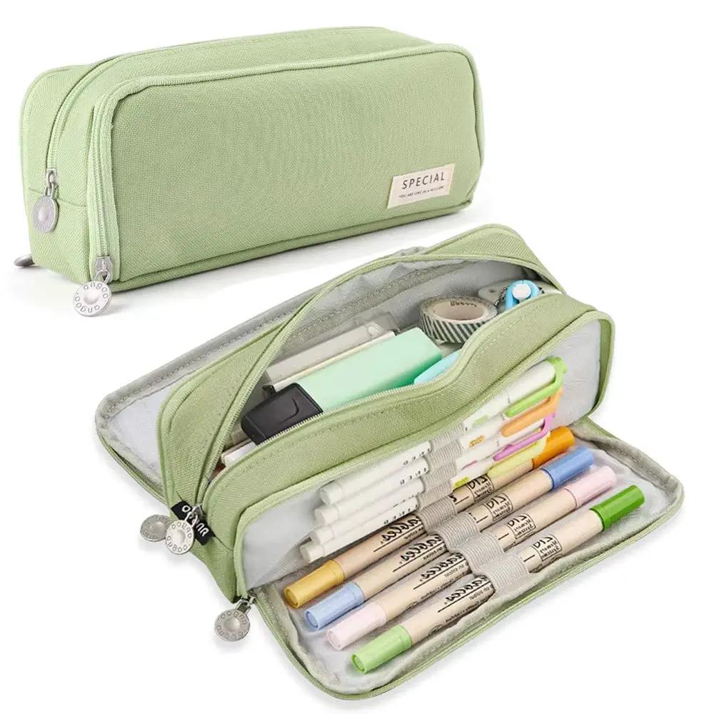 Large Capacity Pencil Case 3 Compartment Multifunctional Pen Bag for Girls Boy School Student Office Stationery Organizer by All Mart Bristol Ltd