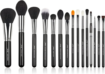 Professional 10-Piece Makeup Brush Set - Premium Black Brushes for Flawless Foundation, Blending, Blush, Concealer, Eyeshadow, Eyebrow, and Eyeliner Application by All Mart Bristol Ltd