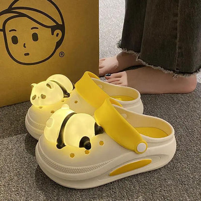 New Spring And Summer Anti-slip Platform Panda Light Hole Shoes For Women by Dropshipman