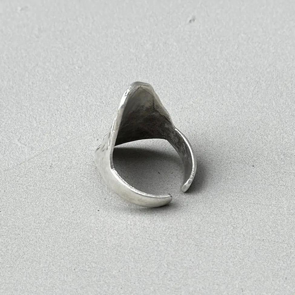 Abstract Face Silver Ring by My Store