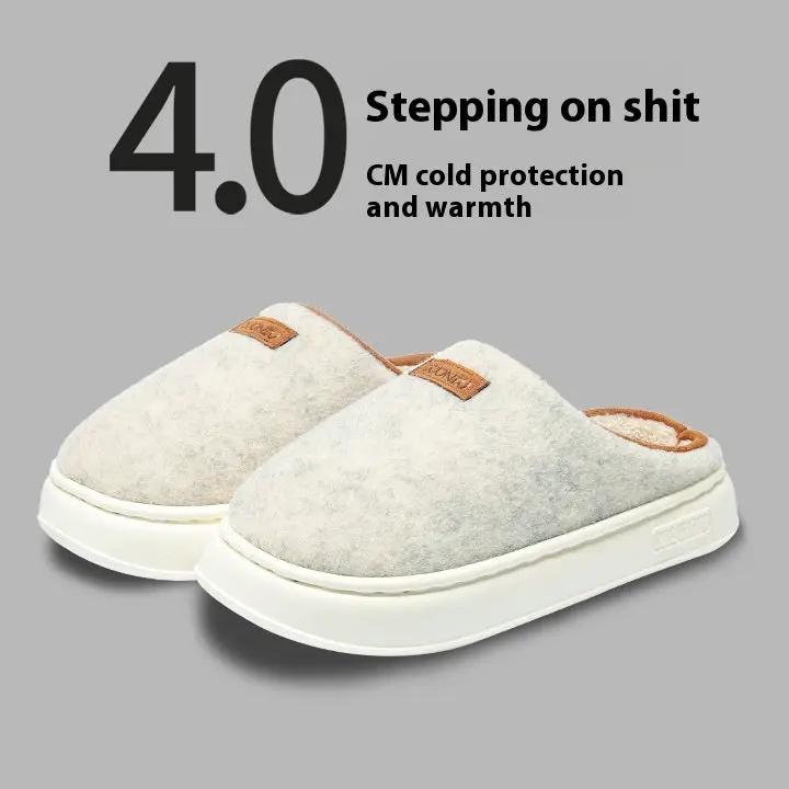 Cotton Slippers Women's Winter Solid Color by Dropshipman