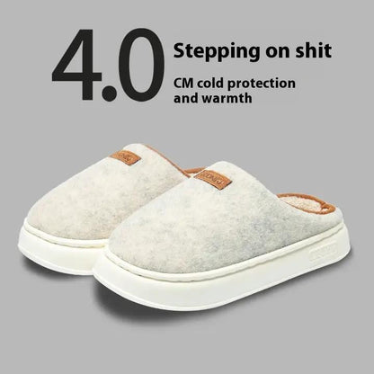 Cotton Slippers Women's Winter Solid Color by Dropshipman