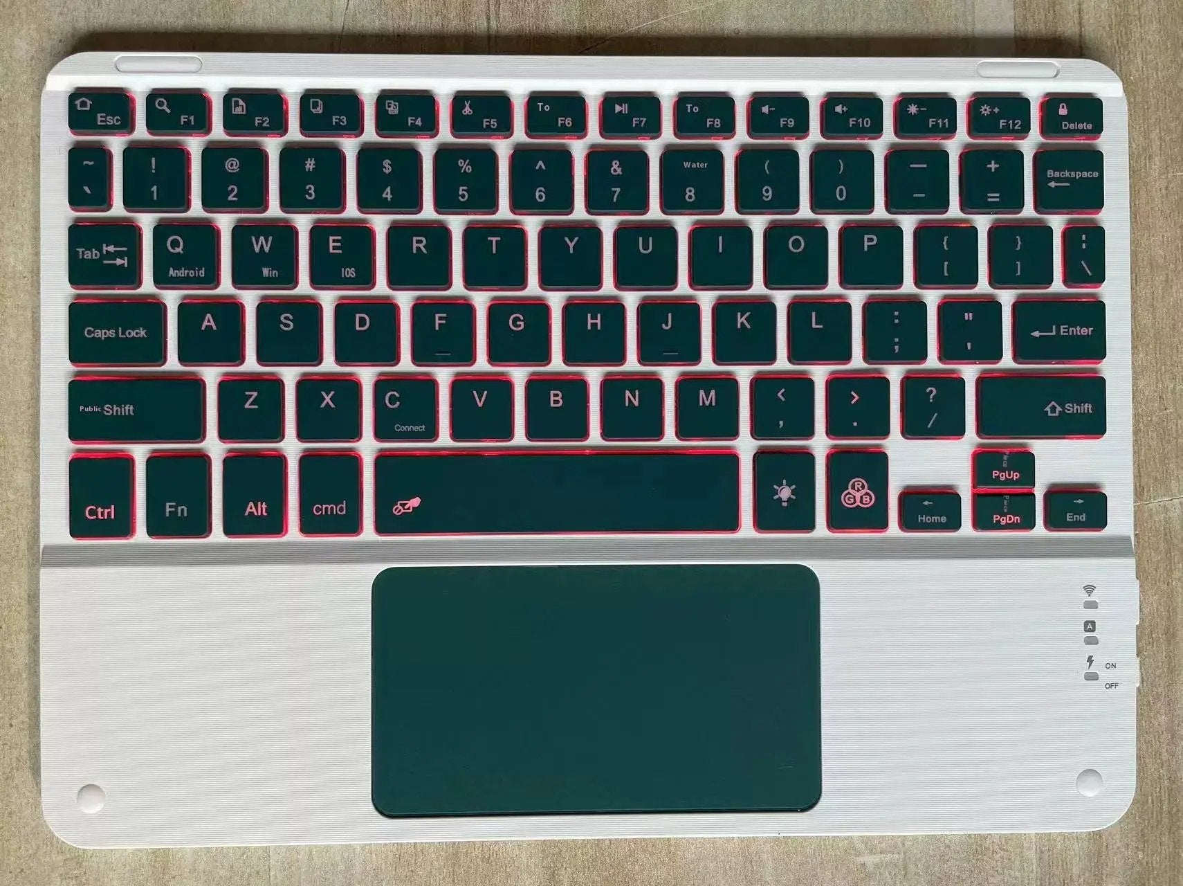 Bluetooth Keyboard With Touch For Mobile Phone Tablet Wireless Rechargeable by Dropshipman