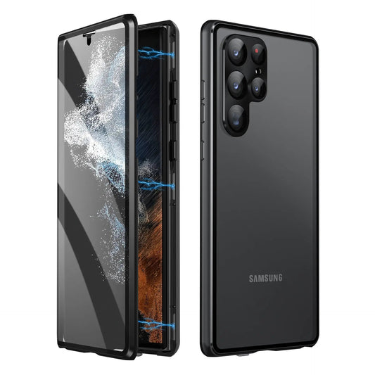 Applicable To S24Ultra Peep-proof Magnetic Mirror Universal Magnetic King Phone Case by Dropshipman