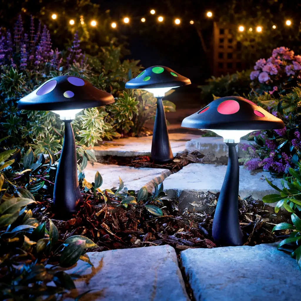 Solar Mushroom Stake Light by Avilo