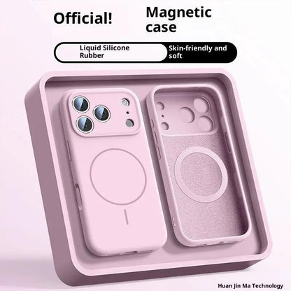 Applicable To 17 Fine Circle Magnetic Phone Case Liquid Silicone by Dropshipman