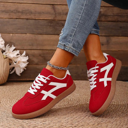 Large Size Color Blocked Round Toe Women's Shoes by Dropshipman