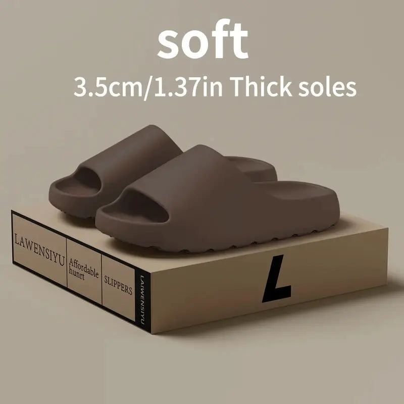 Indoor Cloud Thick-soled House Slippers for Men and Women Summer Soft Bottom Beach Sandals by All Mart Bristol Ltd