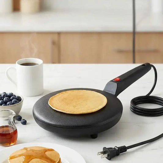 Multi-Function Pancake Maker, Non-Stick Crepe Maker & Crepe Machine - Non-Stick Heating Plate with LED Indicator Light, Easy to Clean, Compact Home Breakfast Machine by All Mart Bristol Ltd