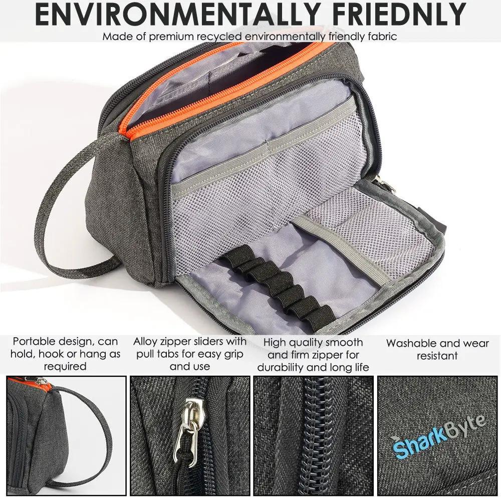 Large Capacity Pencil Case 3 Compartment Stationery Pouches Makeup Bag Storage by All Mart Bristol Ltd