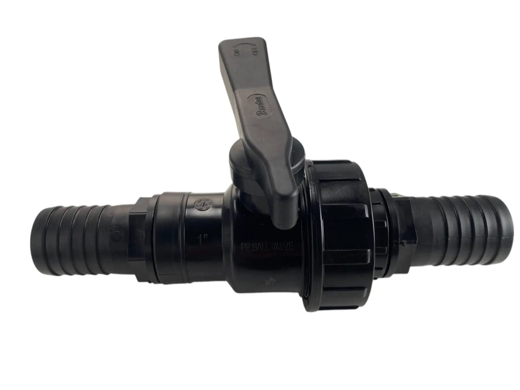 Full Flow Single Union Ball Valve 1"BSPF with 25mm Barb Connector Kit by AP Supplies