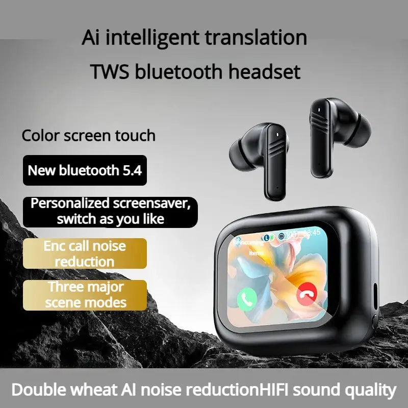 Full Touch Screen In-Ear Headphones With Active Noise Cancellation Bluetooth 5.4 Supports Applications Long Battery Life by All Mart Bristol Ltd