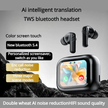 Full Touch Screen In-Ear Headphones With Active Noise Cancellation Bluetooth 5.4 Supports Applications Long Battery Life by All Mart Bristol Ltd