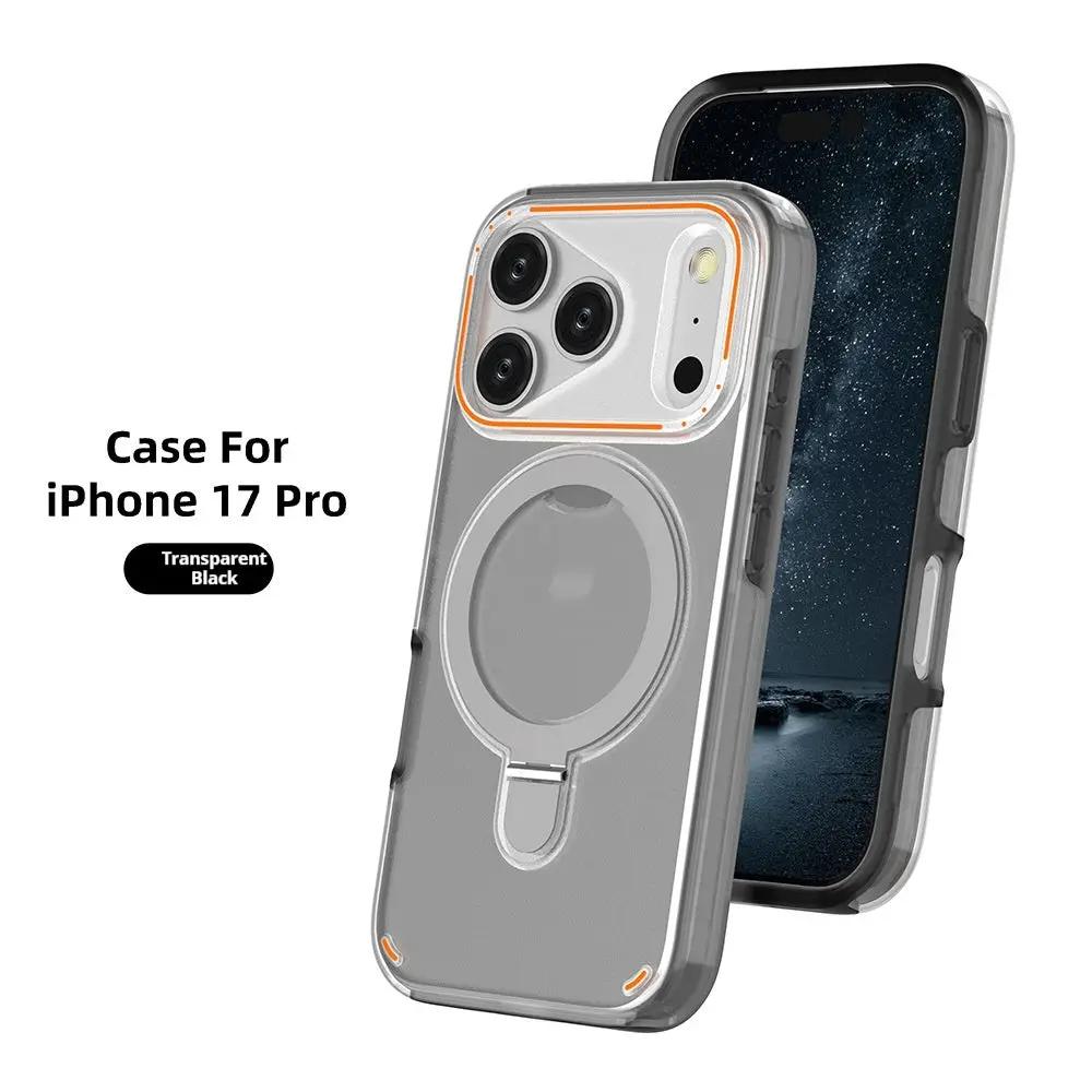 360 Rotation Stand Holder Magnetic Matte Phone Case For I-Phone 17 Pro 17 Max Plus Shockproof Protection Cover Shell by Dropshipman