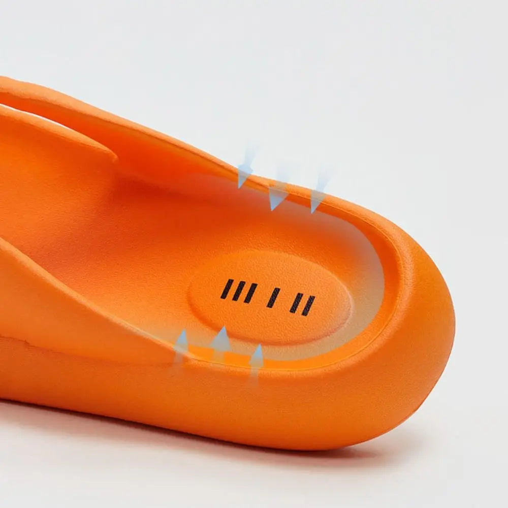 Comfortable Letter Platform Flip Flops EVA Thick Soled Slides Sandals Toe Spring Non-Slip Beach Slippers Bathroom by All Mart Bristol Ltd