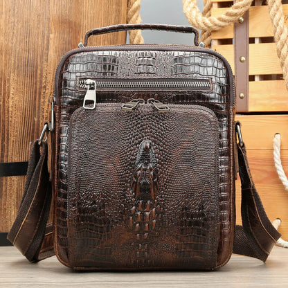 Genuine Leather Shoulder Messenger Bag Vintage Crazy Horse by Dropshipman