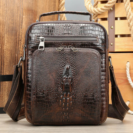 Genuine Leather Shoulder Messenger Bag Vintage Crazy Horse by Dropshipman