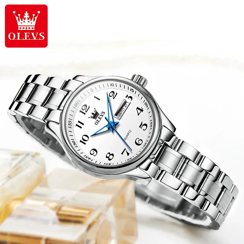 OLEVS Brand Ladies' Watch Quartz Watch Calendar Week Waterproof 5567 by All Mart Bristol Ltd