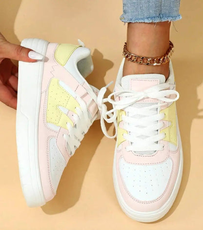 Trendy Fashion Platform Sneakers Soft Bottom Comfortable Lace-up Outdoor Casual Flat Shoes by Dropshipman