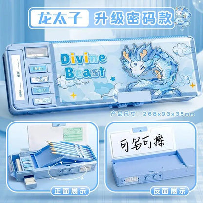 Plastic Stationery Organizer Box Unicorn Bear Astronaut Stationery Pencil Case School Gifts for Kids Teens Supplies by All Mart Bristol Ltd
