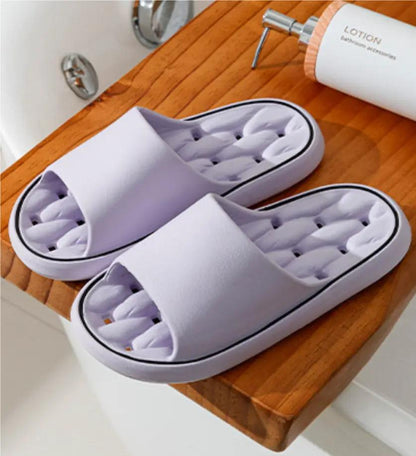 Non-slip Design Bathroom Slippers Home Summer Thick Sole Floor Bedroom House Shoes For Women Men by Dropshipman