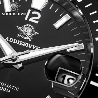 ADDIESDIVE New Diving Gift Watch Men 8215 Automatic Sapphire AR Coated Glass Ceramic Bezel Waterproof 200m Luminous Stainless St by All Mart Bristol Ltd