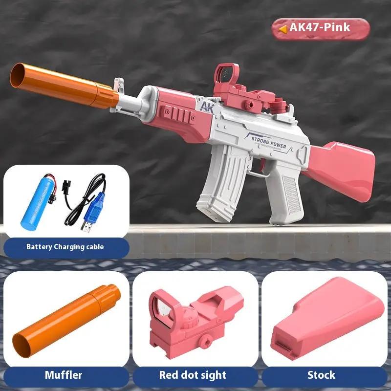 AK47 Electric Water Guns Fully Automatic Shooting Game Beach Entertainment Outdoor Beach Pool Gun Toys For Children Gift by Dropshipman