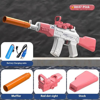 AK47 Electric Water Guns Fully Automatic Shooting Game Beach Entertainment Outdoor Beach Pool Gun Toys For Children Gift by Dropshipman