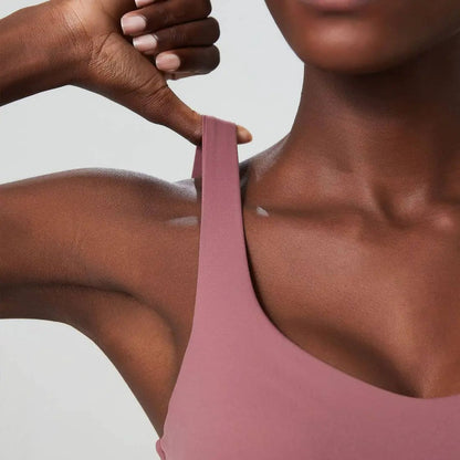 Women’s Adjustable High-Support Active Bra – Dusky Rose by Me & I