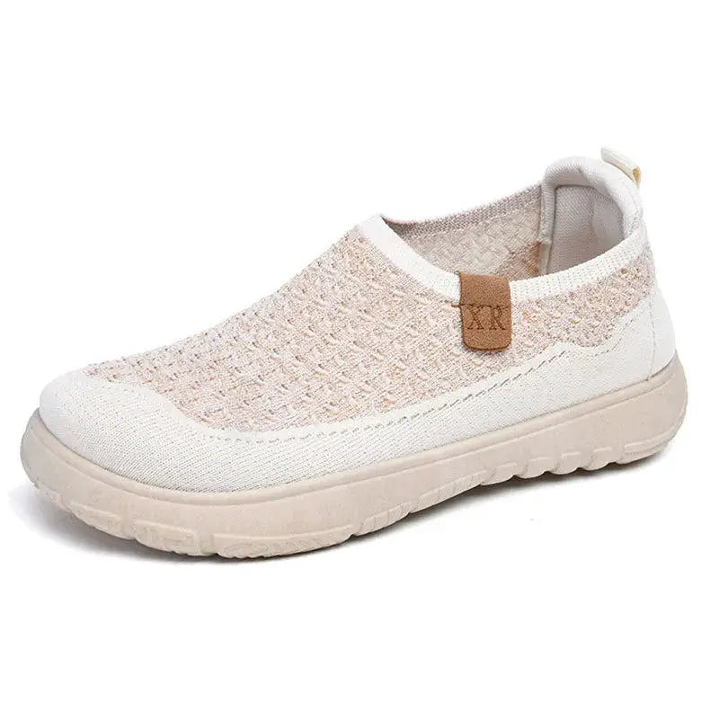 Spring and summer fly-woven breathable mesh shoes for women trendy easiest for matchthick sole loafers comfortable casual shoe by All Mart Bristol Ltd