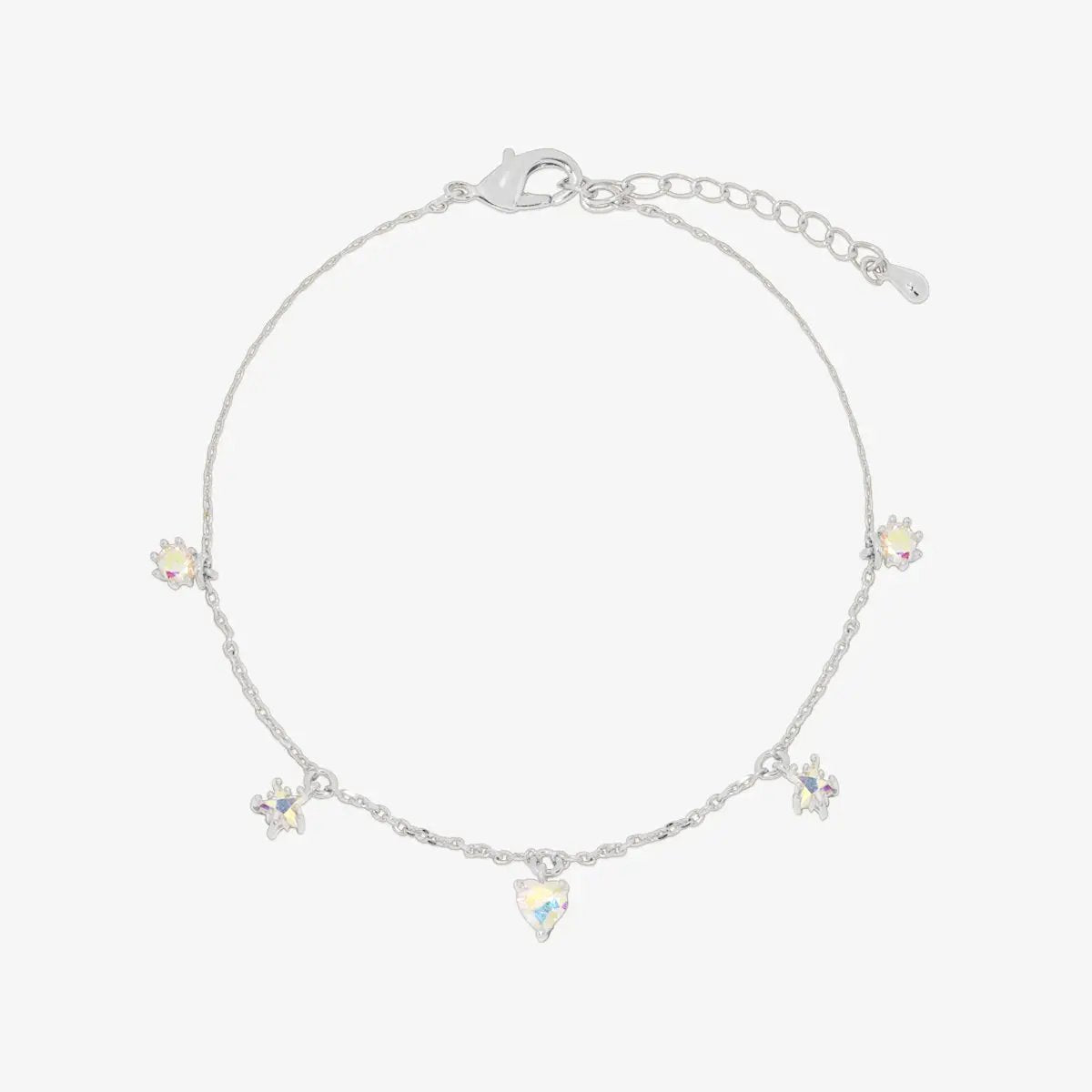 Smoked topaz heart star bracelet by Nabi London