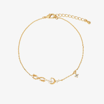 Cubic butterfly moon bracelet by Nabi London