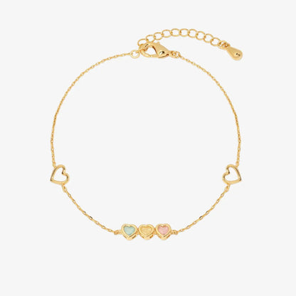 Triple heart bracelet by Nabi London