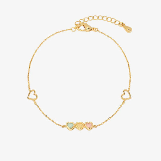 Triple heart bracelet by Nabi London