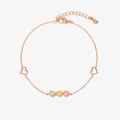 Triple heart bracelet by Nabi London