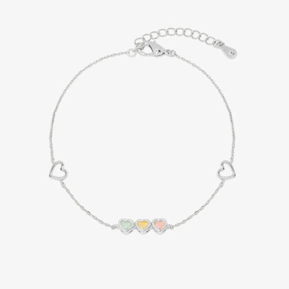 Triple heart bracelet by Nabi London