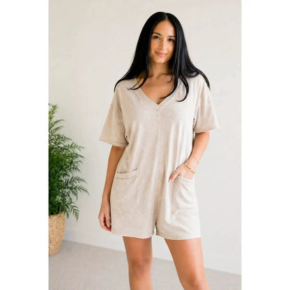 Oversized Romper- Acid Wash by All Mart Bristol Ltd